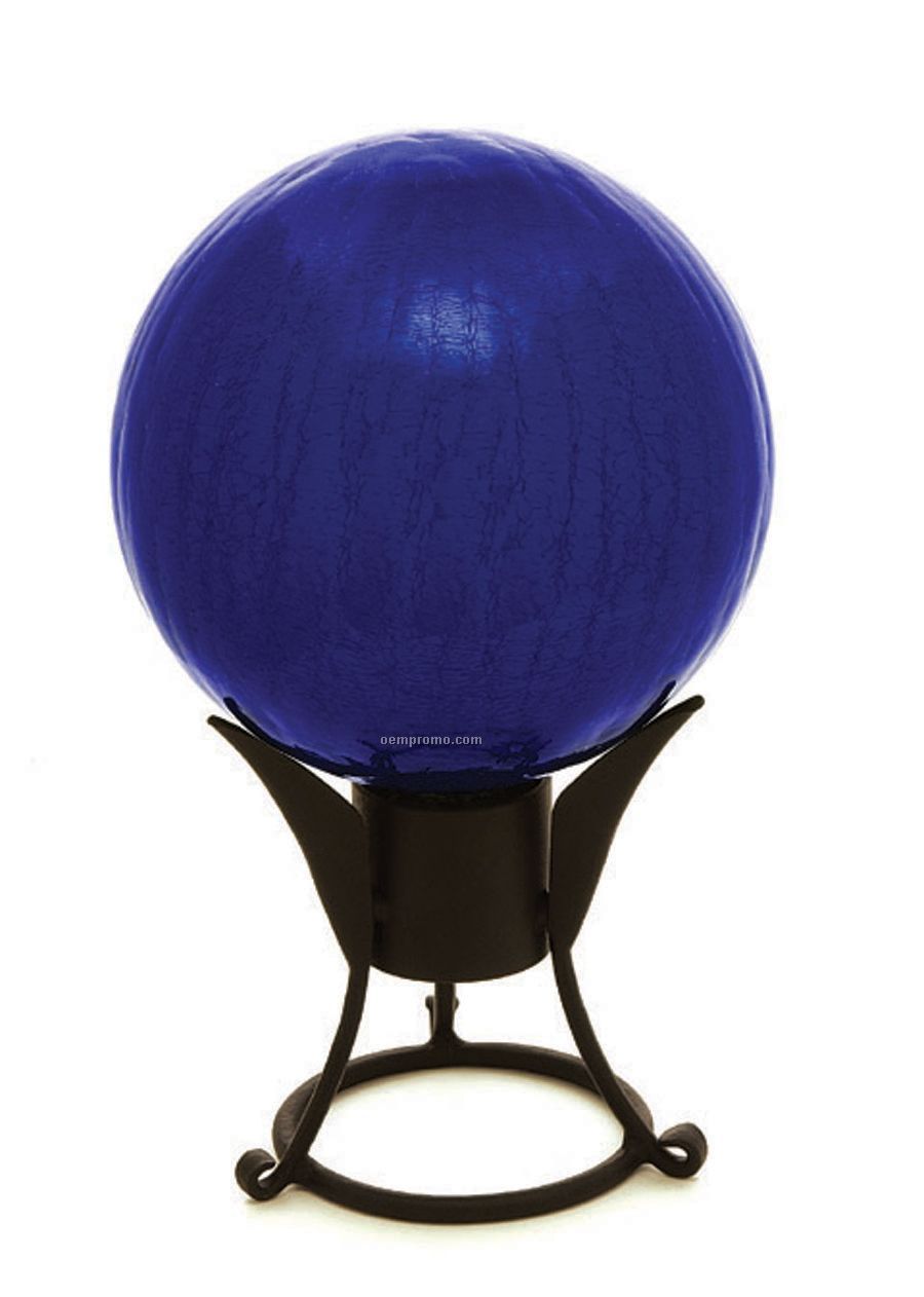 Achla Designs 12" Crackle Glass Gazing Globe W/Stand