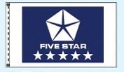 Checkers Single Face Dealer Logo Spacewalker Flag (Five Star Blue)