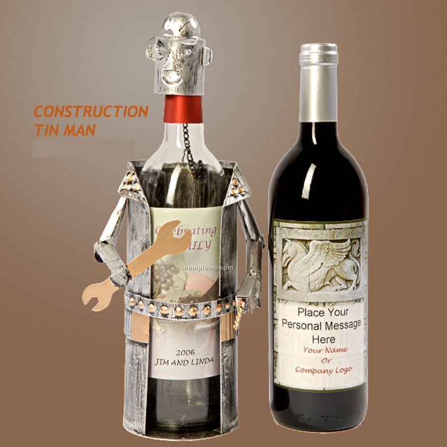 Construction / Mechanic Tin Man Wine Caddy