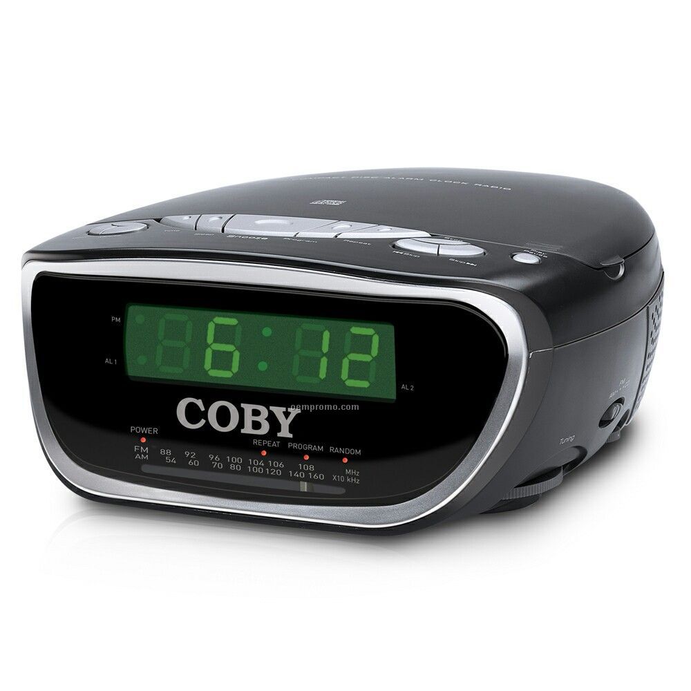 Digital AM/FM Dual Alarm Clock Radio With Stereo CD Player
