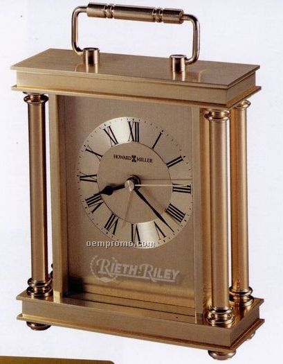 Howard Miller Audra Carriage Alarm Clock W/ Decorative Handle (Blank)
