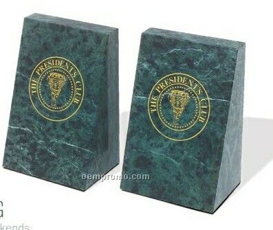 Imperial Green Marble Bookend Award