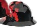 Msa Freedom Full Brim Hard Hat - Canadian Black Maple Leaf Design-imprinted