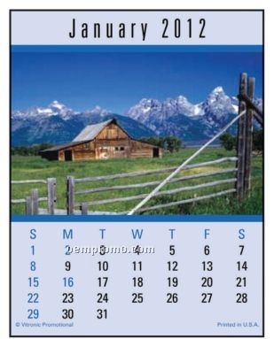 Scenic Press-n-stick Calendar (After 08/01/2011)
