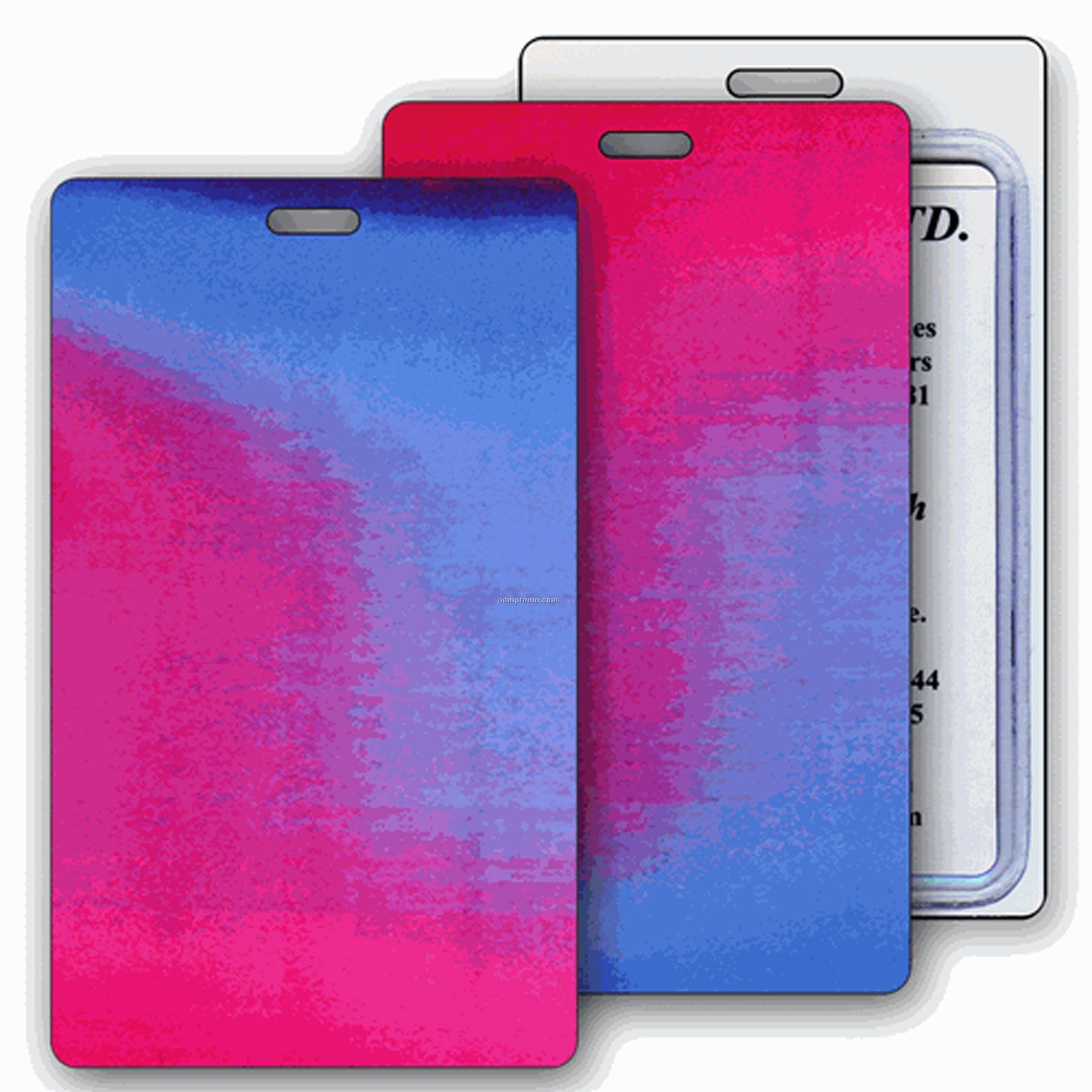 Purple/Blue/Pink 3d Lenticular Luggage Tags (Stock)