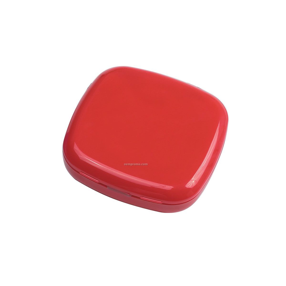 Square Light Up Mirror Compact - Red