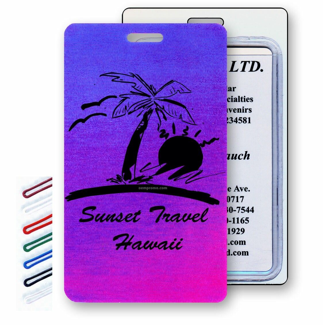 Purple/Pink Lenticular Luggage Tags (Custom) Change Color