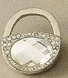 Purse Shape Handbag Hanger W/ Clear Crystal