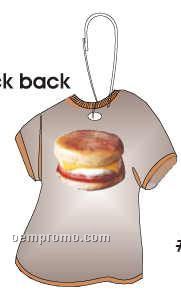 Breakfast Sandwich T-shirt Zipper Pull