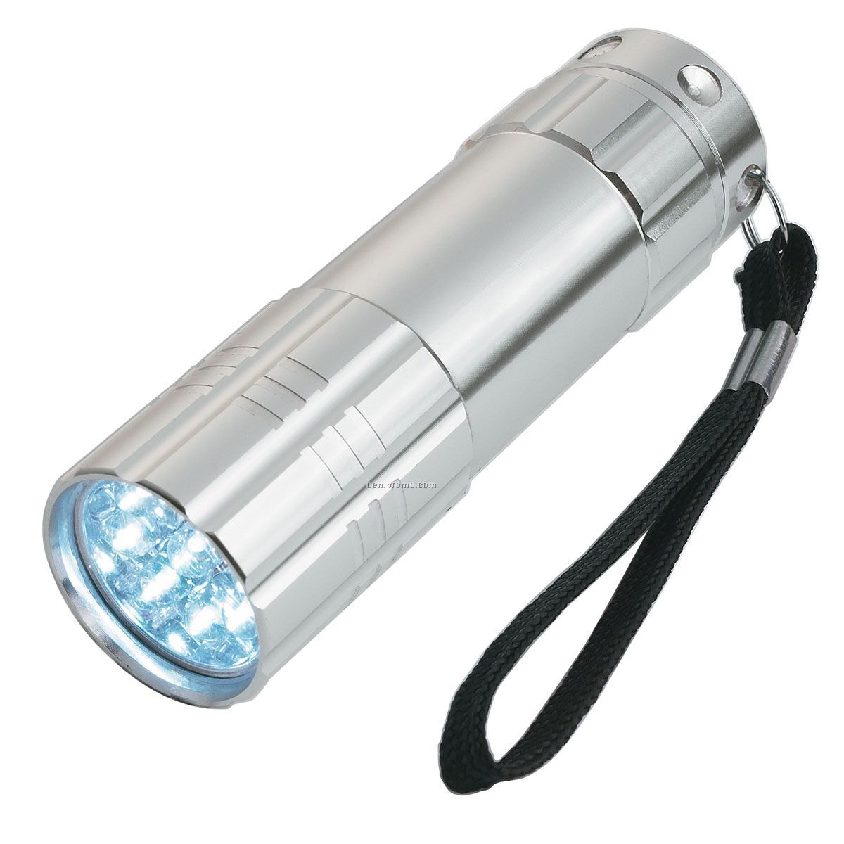 Light Up Flashlight W/ 9 Super Bright Leds - Silver