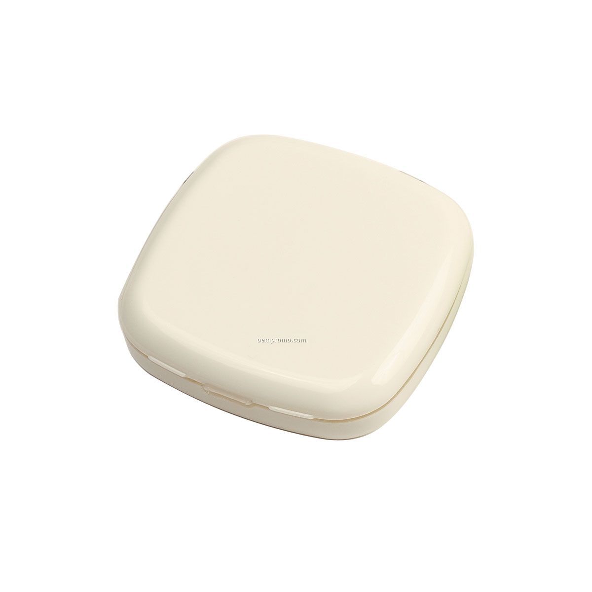 Square Light Up Mirror Compact - White