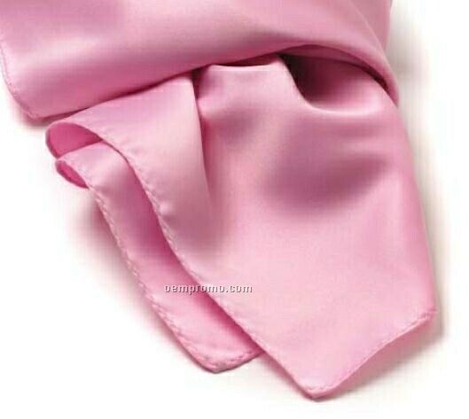 Wolfmark Solid Series Pink Polyester Satin Scarf (30"X30")