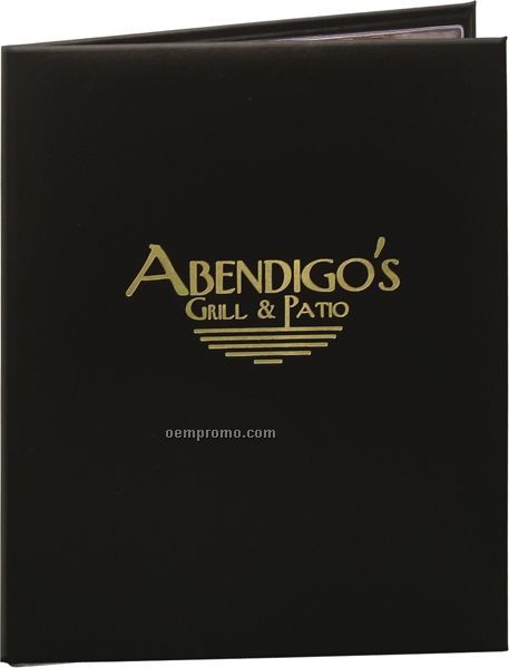 Augusta Padded Menu Cover W/Spiral Pages (4-1/4"X11")
