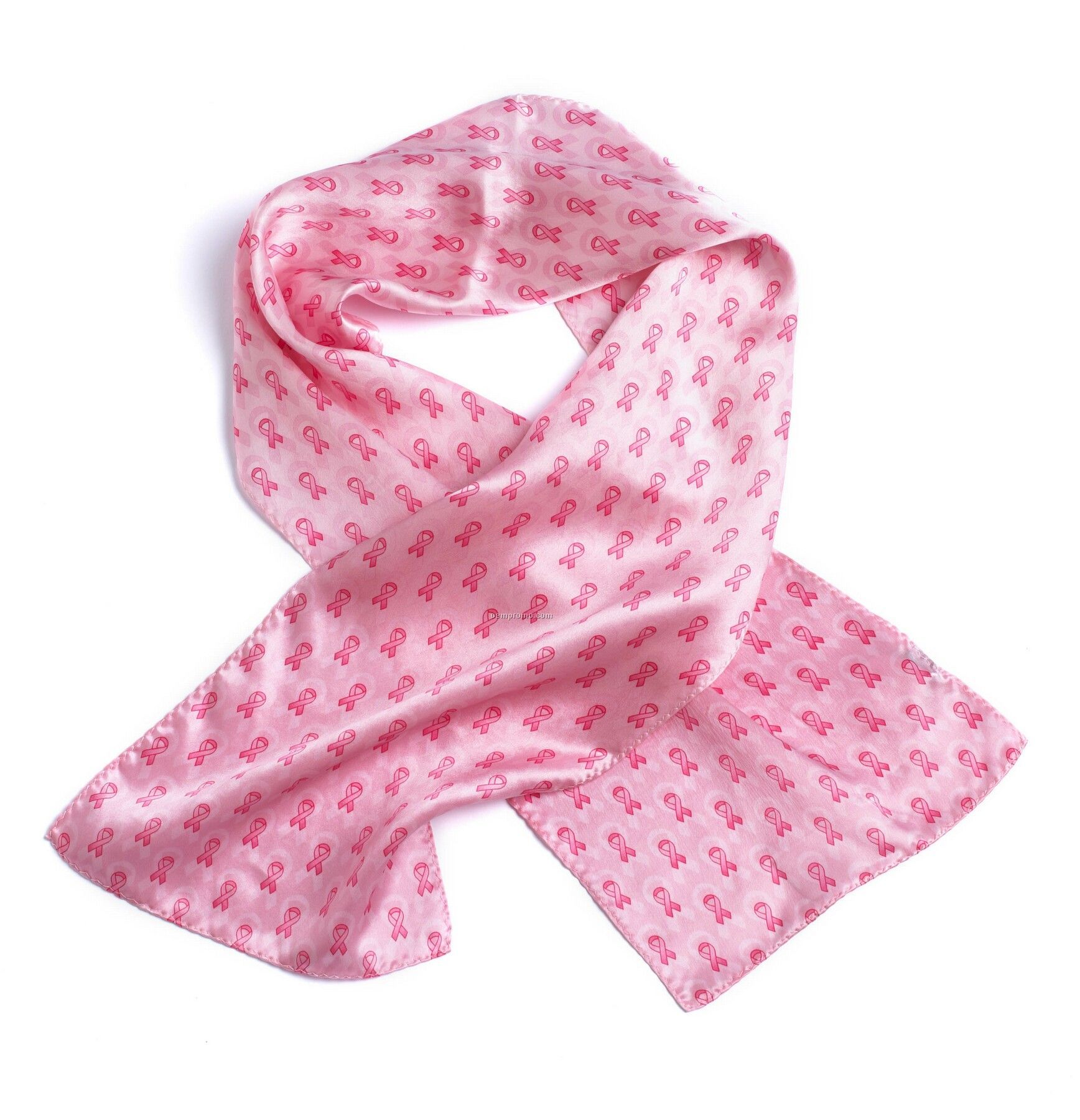 Pink Ribbon Silk Scarf