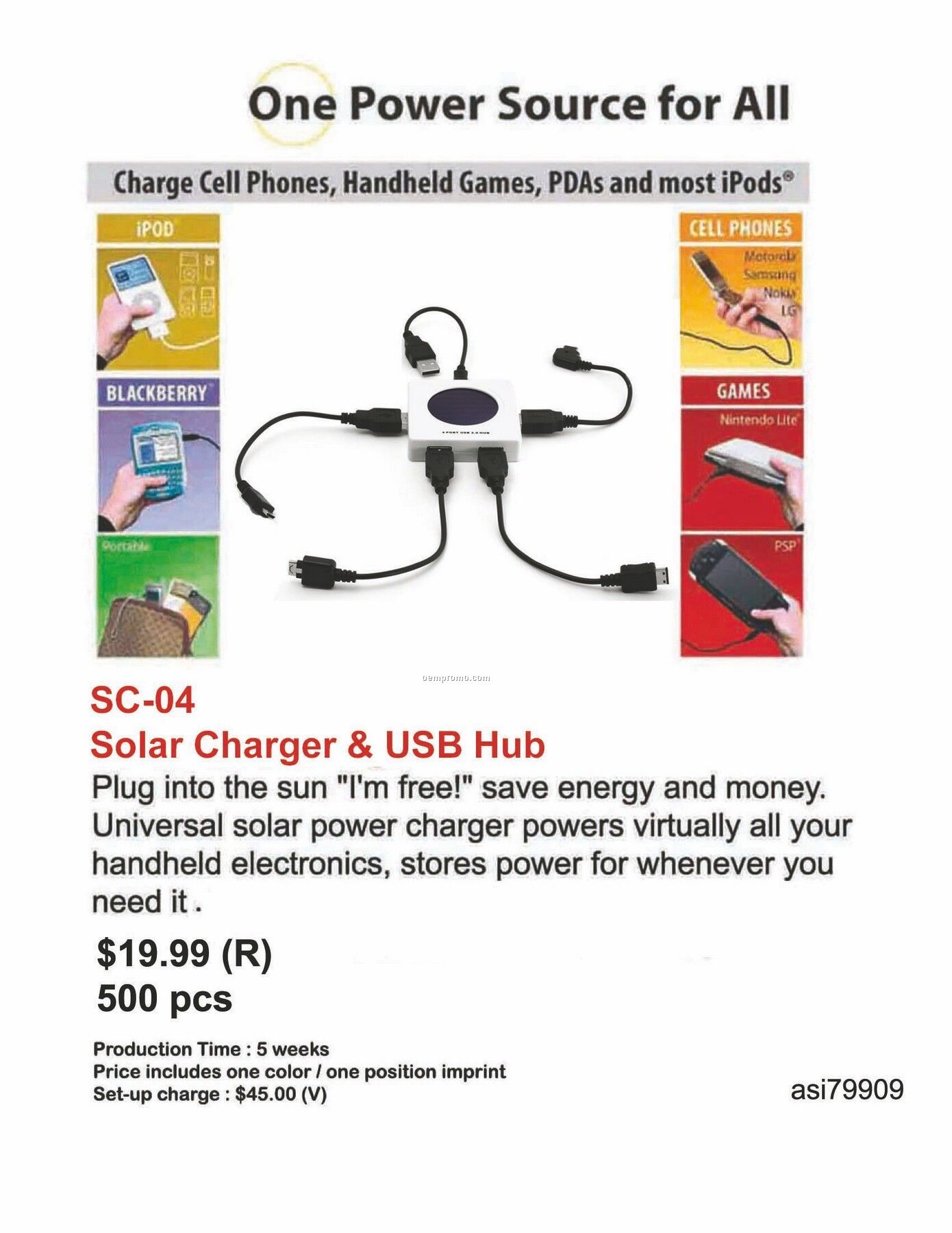 Solar Charger & USB Hub