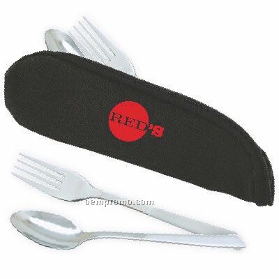 Stainless Steel Utensils In Nylon Pouch (Direct Import)