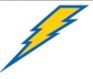 Stock Thick Lightning Bolt Mascot Patch Bolt002