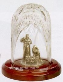 Waterford Cool Yule Coll.-little Town Of Bethlehem Pewter/Crystal Sculpture