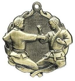 Medal, "Karate" - 1-3/4" Wreath Edging