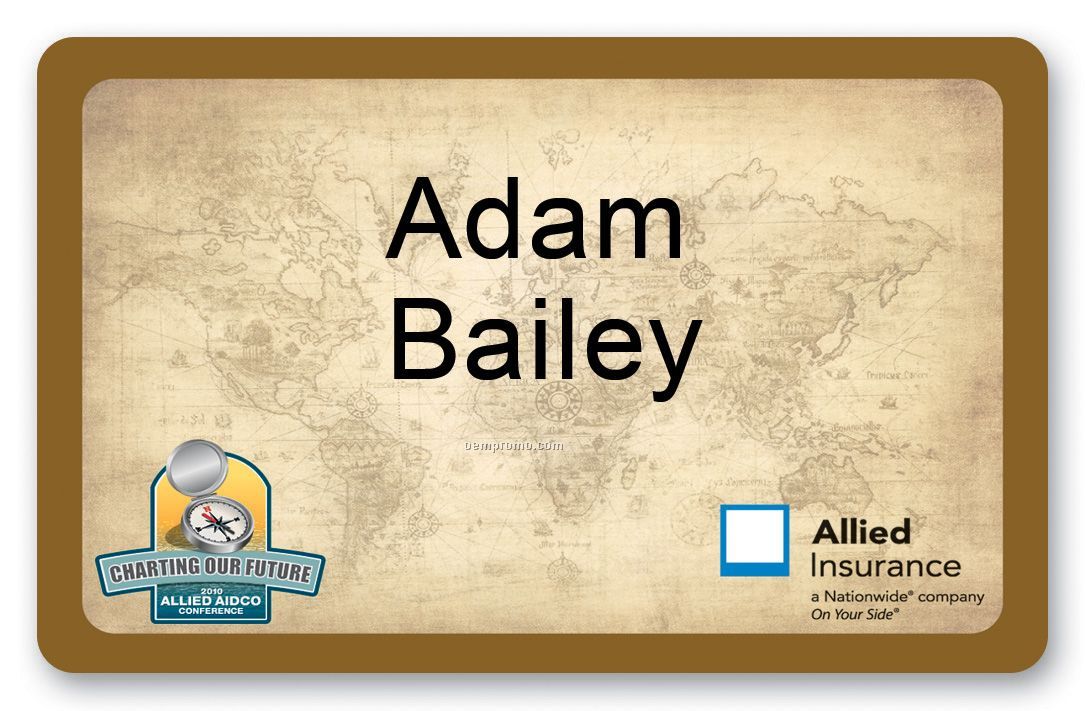 Rectangle Full Color Personalized Release Badge (2 1/8"X3 3/8") Fcp