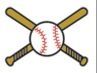 Stock Baseball And Bats Mascot Chenille Patch Btbl001