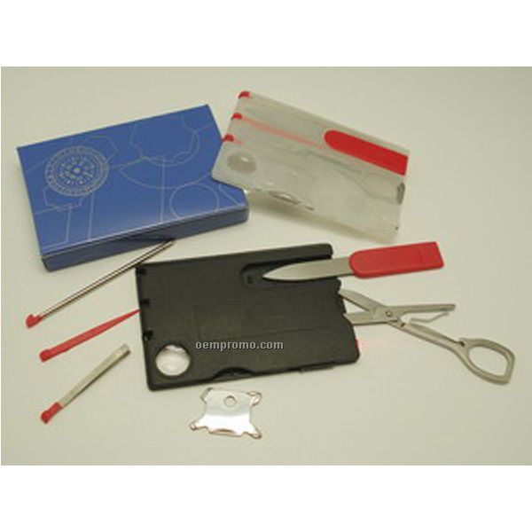 10 In 1 Multi Function Pocket Card Survival Tools