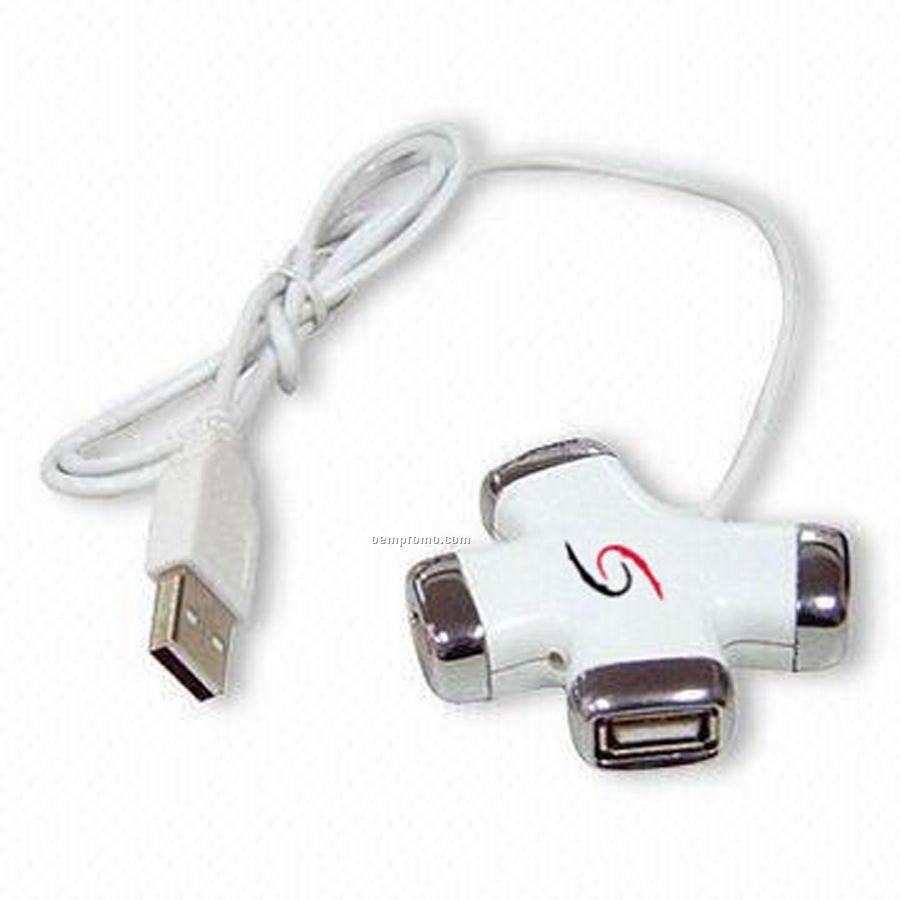 4 Port USB Hub (White)
