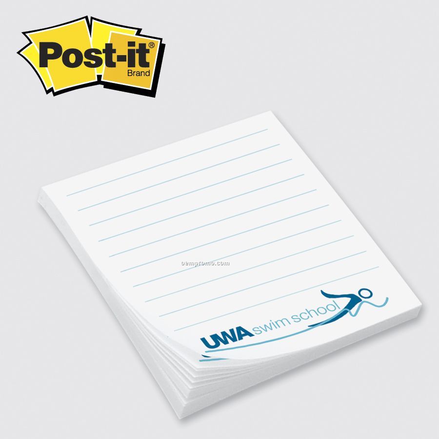 Custom Printed Post-it(R) Notes (2-3/4"X3") 100 Sheets/1 Color