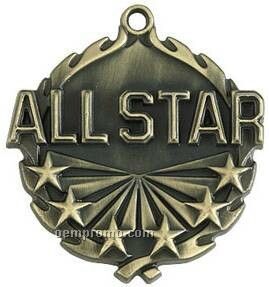 Medal, "All-star" - 1-3/4" Wreath Edging
