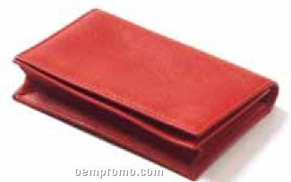 Slim Wallet W/ Clear Id Window (Bridle Leather)
