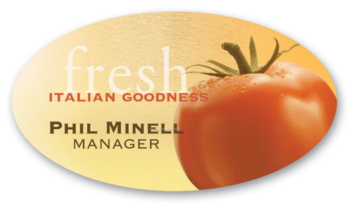 Oval Full Color Personalized Badge (Fcp) 2 X 3.5"