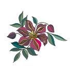 Stock Temporary Tattoo - Red Flower (1.5"X1.5")