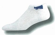 White Heel & Toe Or Tube Sock Footie W/ Knit-in Design (10-13 Large)