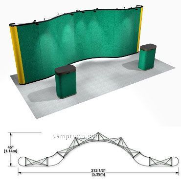 Premium Pop-up Straight-curve-straight Display (20')