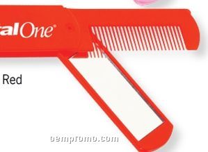 Red Comb And Mirror Combo (Printed)