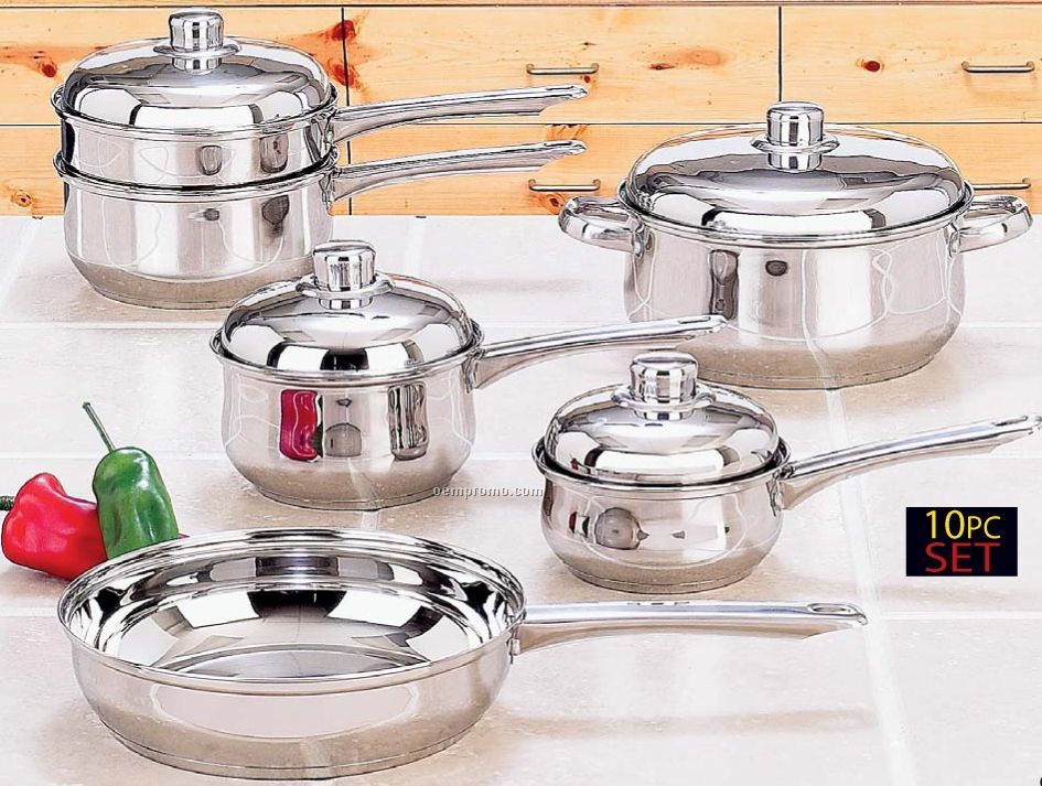 Yorkville 10 PC Stainless Steel Cookware Set
