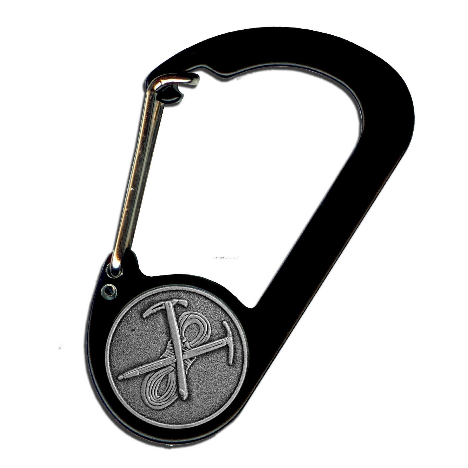 Button D Carabiner With Ice Axe Emblem