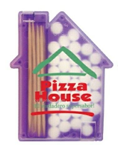 House Shaped Lindermints After Dinner Kit With Mints & Toothpicks