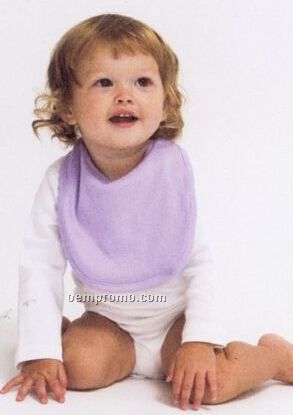 Infant Unisex Baby Rib Reversible Bib - 10% Polyester Heather Gray
