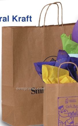Natural Kraft Paper Shopping Tote Bag (18"X7"X18")