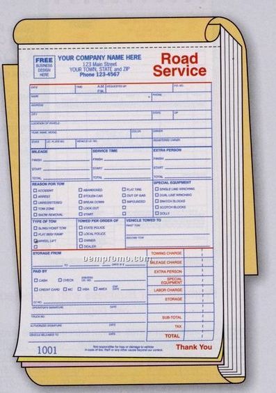 Road Service/ Towing Book (3 Part)
