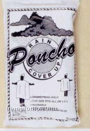 36"X51" White Vinyl Rain Poncho - Mackinac Bridge