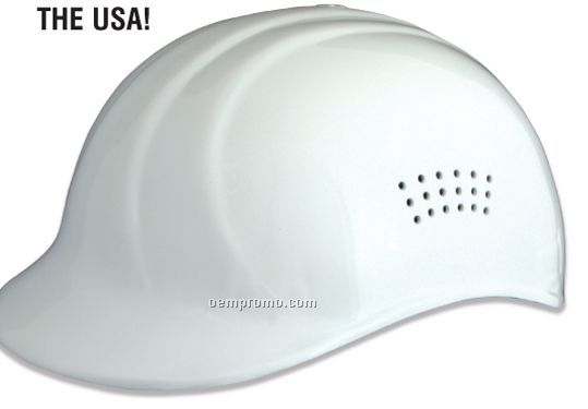 67 Bump Cap Safety Helmet W/ Perforated Sides - White