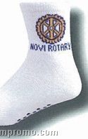 Custom Knit-in Quarter Socks W/ Puff Print Sole (10-13 Large)