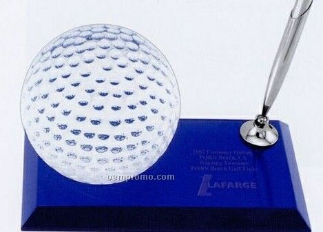 Golf Desk Award With Pen - 6