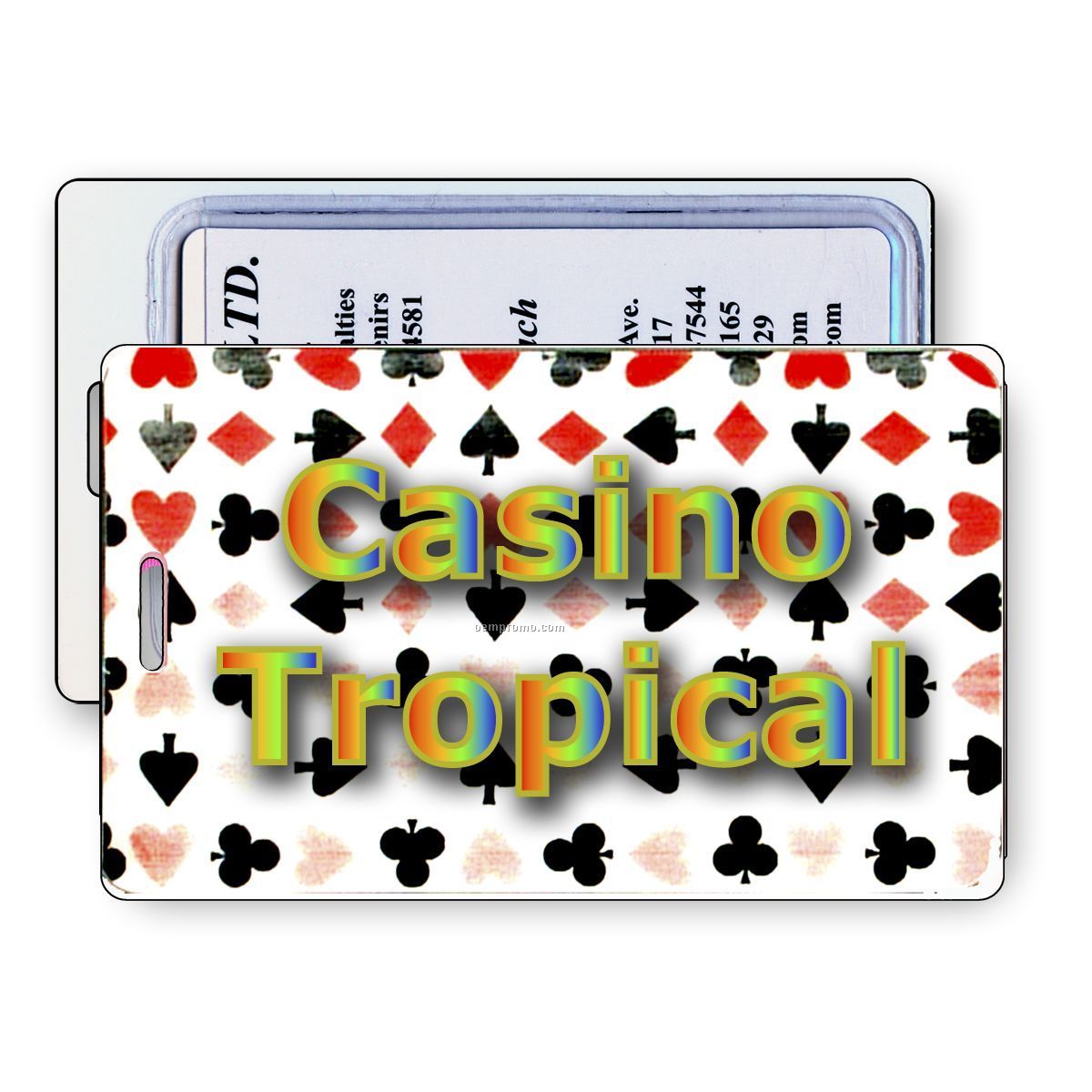 Lenticular Luggage Tags (Stock) Flip Playing Card Symbols