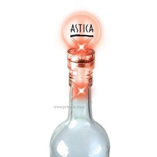 Lighted Bottle Stopper With Red Leds