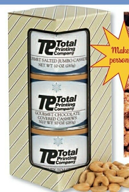Roasted & Toasted Triplet Nut Assortment W/ 3 Custom Labels 30 Oz.