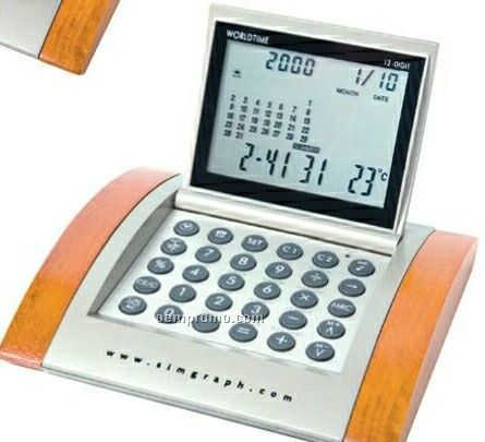 The Desktop Flip Top World Timer & Calculator