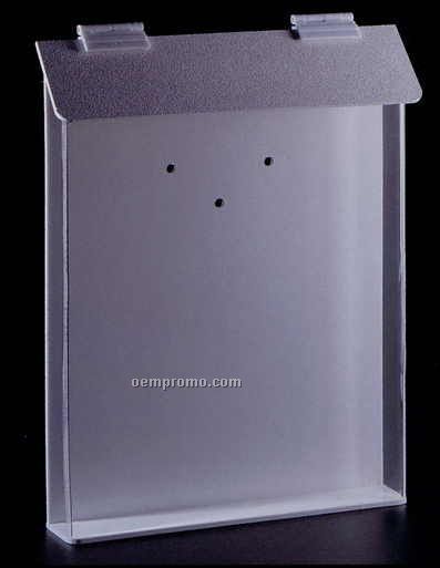 Clear Outdoor Brochure Box W/ Black Acrylic Back & Top (4.5